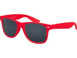 Balinco Sonnenbrille UV400 CAT 3 CE Rubber - mit Federscharnier für Damen & Herren (rot - smoke) von Balinco