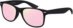 Balinco Sonnenbrille UV400 CAT 3 CE Rubber - mit Federscharnier für Damen & Herren (schwarz - Rose/pink) von Balinco