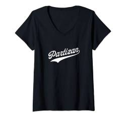 Damen Partizan T-Shirt mit V-Ausschnitt von Balkan Original