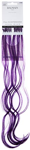 Balmain Fill-In Extensions Fiber Hair Straight Fantasy Kunsthaar 10 Stück Dark Purple 45 Cm Länge von Balmain