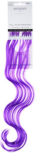 Balmain Fill-In Extensions Fiber Hair Straight Fantasy Kunsthaar 10 Stück Purple 45 Cm Länge von Balmain