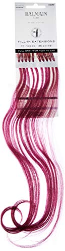 Balmain Fill-In Extensions Human Hair Straight Fantasy Echthaar 10 Stück Purple 45 Cm Länge von Balmain