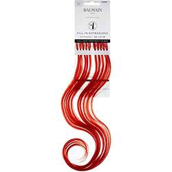 Balmain Fill-In Extensions Human Hair Straight Fantasy Echthaar 10 Stück Red 45 Cm Länge von Balmain