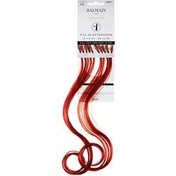 Balmain Fill-In Extensions Human Hair Straight Fantasy Echthaar 10 Stück Wine Red 45 Cm Länge von Balmain