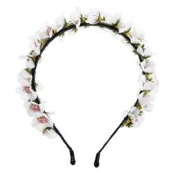 Baluue Blumenkronen-Stirnband Florales Haarband Boho-Kopfschmuck Braut-Brautjungfern-Tiara Für Hawaiianische Sommer-Strand-Hochzeitsfeier A von Baluue