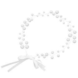 Baluue Haarranke Perlen-Kopfschmuck Braut-Stirnband Hochzeit-Kopfschmuck Haarschmuck Für Brautmädchen Silber von Baluue