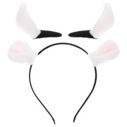 Baluue Ohren Haarspangen Auf Plüsch Hasenohren Stirnband Kuhohren Haarschmuck Tiere Party Kostüm Kopfbedeckung Für Party von Baluue
