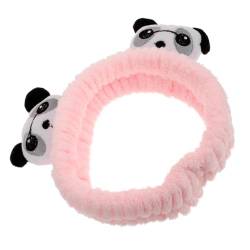 Baluue Panda-Gesichtswasch-Stirnband Niedliches Tier Elastisches Hautpflege-Haarband Weiches Fleece Gesichts-Kopf-Make-Up Waschendes Gesicht Dusche Bad Haarbänder von Baluue