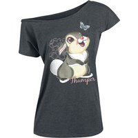 Bambi - Disney T-Shirt - Klopfer - S bis 5XL - für Damen - Größe 5XL - grau meliert  - Lizenzierter Fanartikel von Bambi