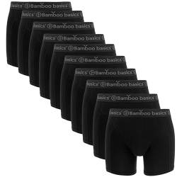 Bamboo Basics - Herren Bambus Boxershorts - Rico - 10er-Pack - Schwarz - Atmungsaktive Unterwäsche - S von Bamboo Basics