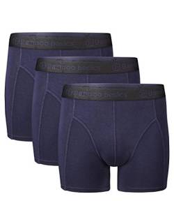 Bamboo Basics - Herren Bambus Boxershorts - Rico - 3er-Pack - Atmungsaktive Unterwäsche - Marineblau - XXL von Bamboo Basics