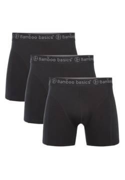 Bamboo Basics - Herren Bambus Boxershorts - Rico - 3er-Pack - Atmungsaktive Unterwäsche - Schwarz - L von Bamboo Basics