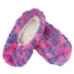 Erwachsene Super Weiche Warm Gemütlich Fuzzy Soft Touch Sleeper Slippers Rutschfeste Gefütterte Socken, 04 Purple Puree 1 Paar, 39/40 EU von BambooMN