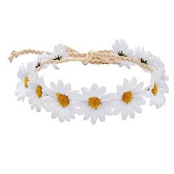 3 x Boho-Sonnenblumen-Stirnband, modische Blumenkrone, Kranz, Hippies, Gänseblümchen, Kopfschmuck von Bamboopack