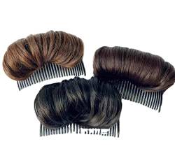 Unsichtbares flauschiges Haarpolster, süße Prinzessinnen-Frisur-Haarnadel, Bump-Up-Kamm-Clip, flauschiges Prinzessin-Styling-Haarpolster, dünner werdendes Haar (Mixed 3Colors) von Bamideo