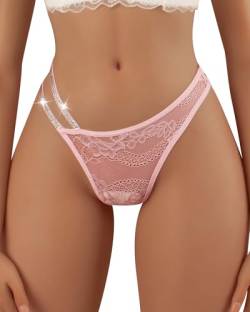 Banamic Women's Glitter Thong Lace Panty Sexy Underwear Panties von Banamic