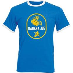 Banana Joe Kinder Original Premium Soccer Kontrast T-Shirt #1 Royalblau/Weiss 146 von Banana Joe