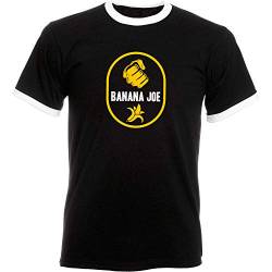 Banana Joe Original Herren Soccer Kontrast T-Shirt #2 mit HighEnd Druck schwarz/Weiss 3XL von Banana Joe