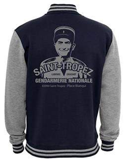 Banana Joe Saint Tropez 2-Tone Premium College-Jacke Louis de Funes #2 - Navyblau-Grau XL von Banana Joe