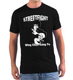 Streetfight Premium T-Shirt Bruce Wing Chun Kung Fu Lee schwarz 4XL von Banana Joe