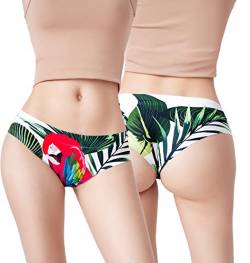 Bananalu Damen Slips mit Print Motiv Food Erdbeeren Tieren Unterhosen JUMANJI ARA L von Bananalu