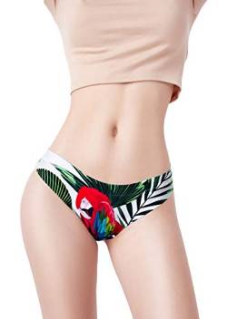 Bananalu Damen Tanga String mit Print Motiv Food Erdbeeren Tieren Unterhosen JUMANJI ARA S von Bananalu