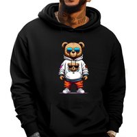 Banco Hoodie Herren Kapuzenpullover Hoodie Pullover Kapuze Druck TeddyBär von Banco