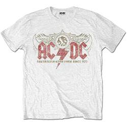 AC/DC ACDC Australian Hard Rock Since 1973 WHITE T-SHIRT OFFICIAL MERCHANDISE von Band Monkey