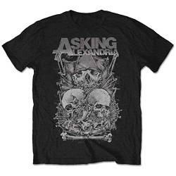 Asking Alexandria Herren-T-Shirt mit Totenkopf-Motiv (Einzelhandelsverpackung) Gr. M, Mehrfarbig von Band Monkey