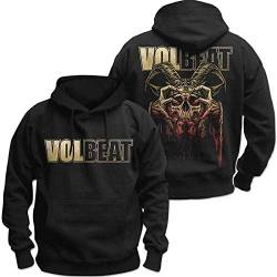 Band Monkey Volbeat Unisex Pullover Hoodie Bluten Crown Skull (Back Print) von Band Monkey