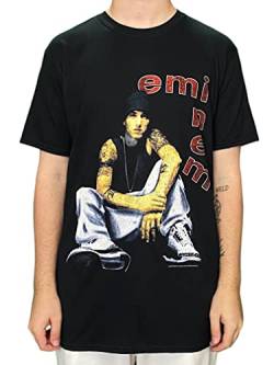 Eminem Herren TShirt -M- Letters Schwarz von Band Monkey