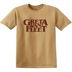 Greta Van Fleet Unisex T-Shirt Logo Gold, mehrfarbig, XXL von Band Monkey