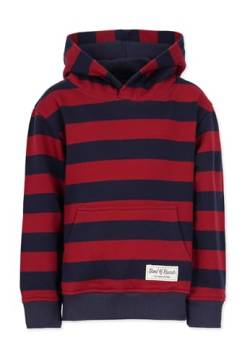 Band of Rascals Kinder Kapuzenpullover Striped aus Bio-Baumwolle, Navy - Brick-red, Gr. 122/128 von Band of Rascals