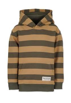 Band of Rascals Kinder Kapuzenpullover Striped aus Bio-Baumwolle, Olive-Caramel, Gr. 164 von Band of Rascals