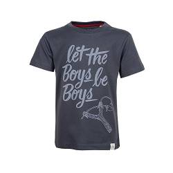 Band of Rascals Kinder Kurzarm T-Shirt Let The Boys Be Boys aus Bio-Baumwolle, Grey, Gr. 98/104 von Band of Rascals