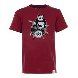 Band of Rascals Kinder Kurzarm T-Shirt Panda aus Bio-Baumwolle, Brick-red, Gr. 110/116 von Band of Rascals