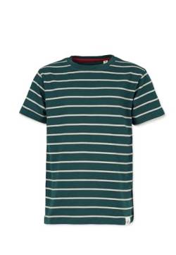 Band of Rascals Kinder Kurzarm T-Shirt Striped aus Bio-Baumwolle, Racing-Green-moos, Gr. 134 von Band of Rascals