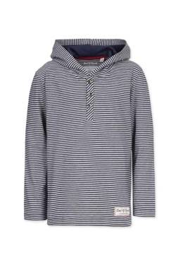 Band of Rascals Kinder Langarmshirt Striped Hooded aus Bio-Baumwolle, Navy-Grey, Gr: 146 von Band of Rascals