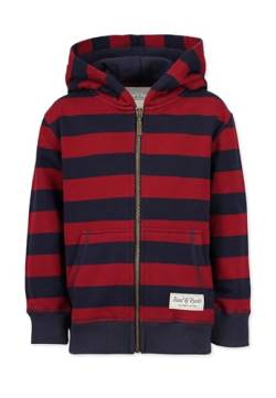 Band of Rascals Kinder Sweatjacke Striped Zip aus Bio-Baumwolle, navy-red, Gr. 110/116 von Band of Rascals