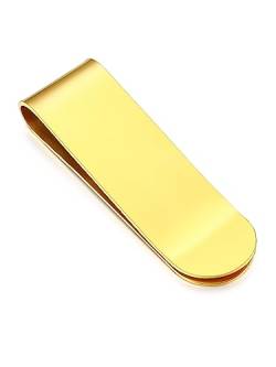 Bandmax Personalisierte Geldklammern Herren Damen Gold Geldscheinklammer Edelstahl Money Clip für Kreditkarten von Bandmax