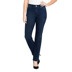 Gloria Vanderbilt Damen Mandie Signature Fit High Rise Straight Leg Jeans, Einbruch der Dunkelheit (Night Fall), 48 von Bandolino