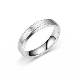 Banemi Ring Herren Mode, Ringe Finger Herren Edelstahl 4mm Wellenmuster Fingerring Größe 60 (19.1) von Banemi