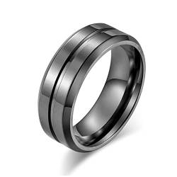 Banemi Ring Herren Personalisiert, Edelstahl Ring Herren Kleiner Finger Herrenring Partnerringe Abschlussgeschenk Größe 52 (16.6) von Banemi