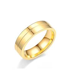 Banemi Ringe Herren Verlobung, Ringe Aus Edelstahl Herren 6mm Paar Fingerring Ehemanngeschenk Größe 72 (22.9) von Banemi