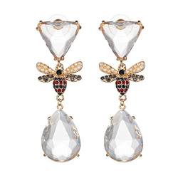 Ohringer Anhanger, Ohrringe Damen Kristall Biene Und Große Zirkonia Tropfen Ohrringe für Valentinstagsgeschenk von Banemi