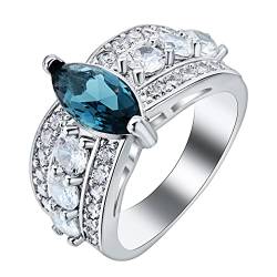 Zeigefinger Ring Damen, Ring Damen Zirkonia Marquise Geburtstagsgeschenke Ringe Größe 62 (19.7) von Banemi