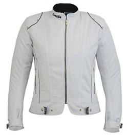 Bangla Motorrad Roller Quad Jacke Motorradjacke Textil Biker Touring weiss mit Protektoren XXL von Bangla