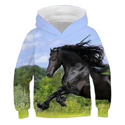 Baby Kinder Kleidung Tier Pferd Hoodie 3D Print Kinder Langarm Mädchen Kleidung Jungen Sweatshirt Top MM2 14T von Bangqi