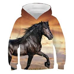 Baby Kinder Kleidung Tier Pferd Hoodie 3D Print Kinder Langarm Mädchen Kleidung Jungen Sweatshirt Top MM3 8T von Bangqi