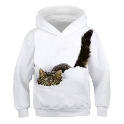 Kinder Nette Katze 3D Gedruckt Hoodie Jungen Mädchen Cooles Sweatshirt Hoodie Kindermode Pullover Kleidung Tops 9W51 10T von Bangqi